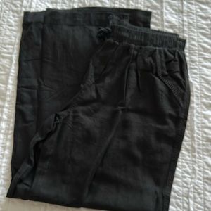 Briggs linen blend wide leg pants - L